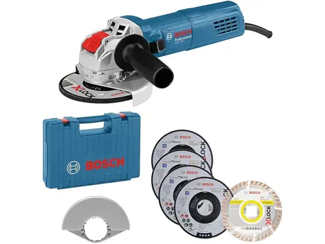 Bosch Amoladora GWX 750-125 (750W, X-LOCK, Set 5 discos, Ø 125 mm)