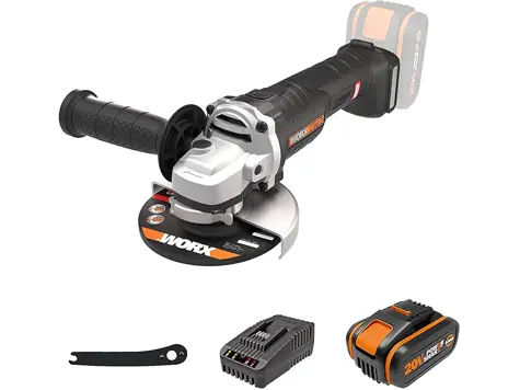 Amoladora Brushless 125mm 20V Worx WX812 | Incluye batería 4Ah y maletín