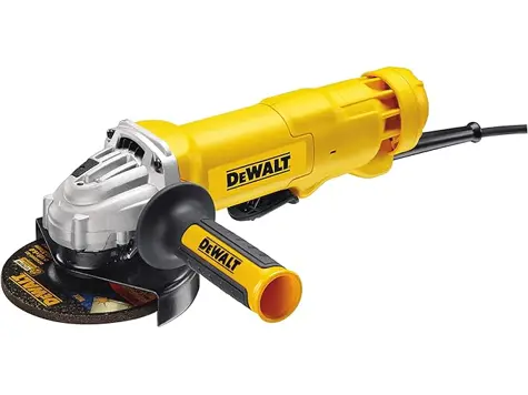 Mini-Amoladora DEWALT DWE4233-QS 1400W, Interruptor Hombre-Muerto, Empuñadura Antivibración.