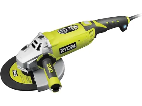 RYOBI Amoladora Angular 18V 220V 2000W Ø230mm 6600 rpm Empuñadura 180° Soft Start EAG2000-G