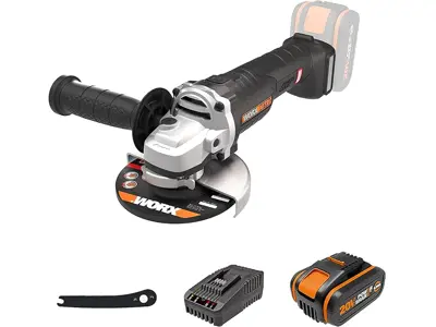 Amoladora Brushless 125mm 20V Worx WX812 | Incluye batería 4Ah y maletín